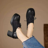 Ava | Lace-Up Block-Heel Pumps