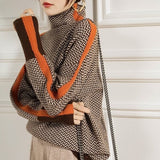 Patricia | Chevron Pattern Turtleneck