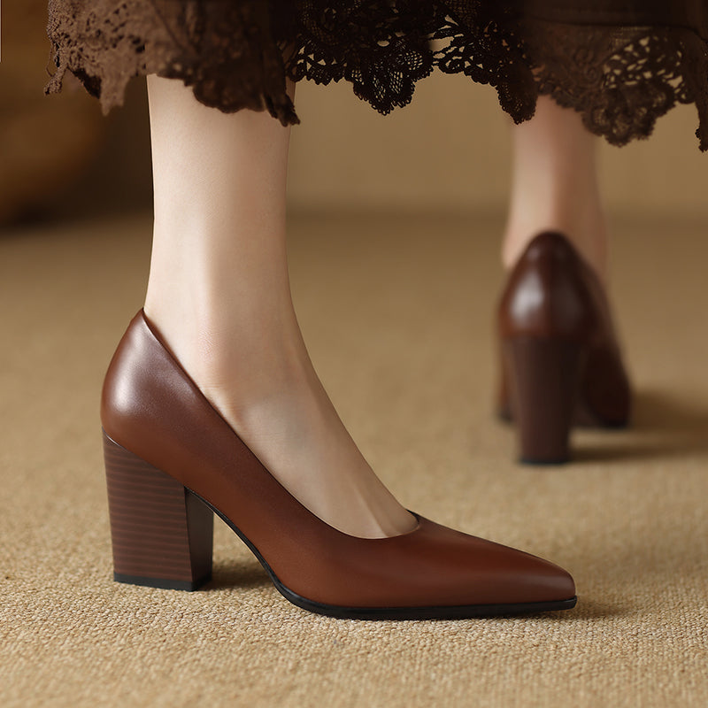 Claire | Classic Block Heel Pumps