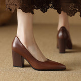 Claire | Classic Block Heel Pumps