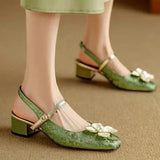 Rachel | Vintage Block Heel Pumps