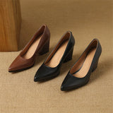 Claire | Classic Block Heel Pumps