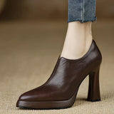 Rachel | Structured Leather Pumps