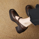 Madeline | Chunky T-Strap Pumps