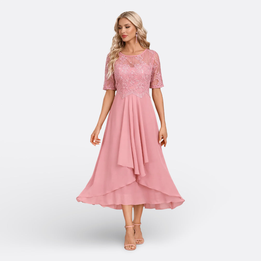 Grace | Lace Short Sleeve Dress