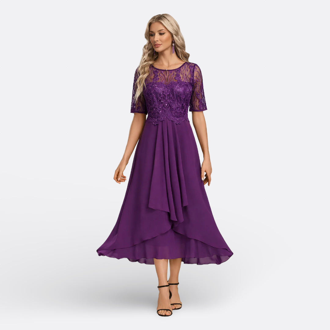 Grace | Lace Short Sleeve Dress
