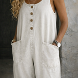 Rachel | Vintage Washed Cotton Denim Overalls