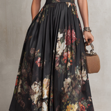 Hannah | Floral Keyhole Pleated Midi Dress