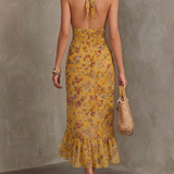 Rachel | Ginger Yellow Floral Midi Dress