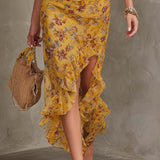 Rachel | Ginger Yellow Floral Midi Dress