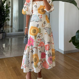 Isla | Floral Midi Dress