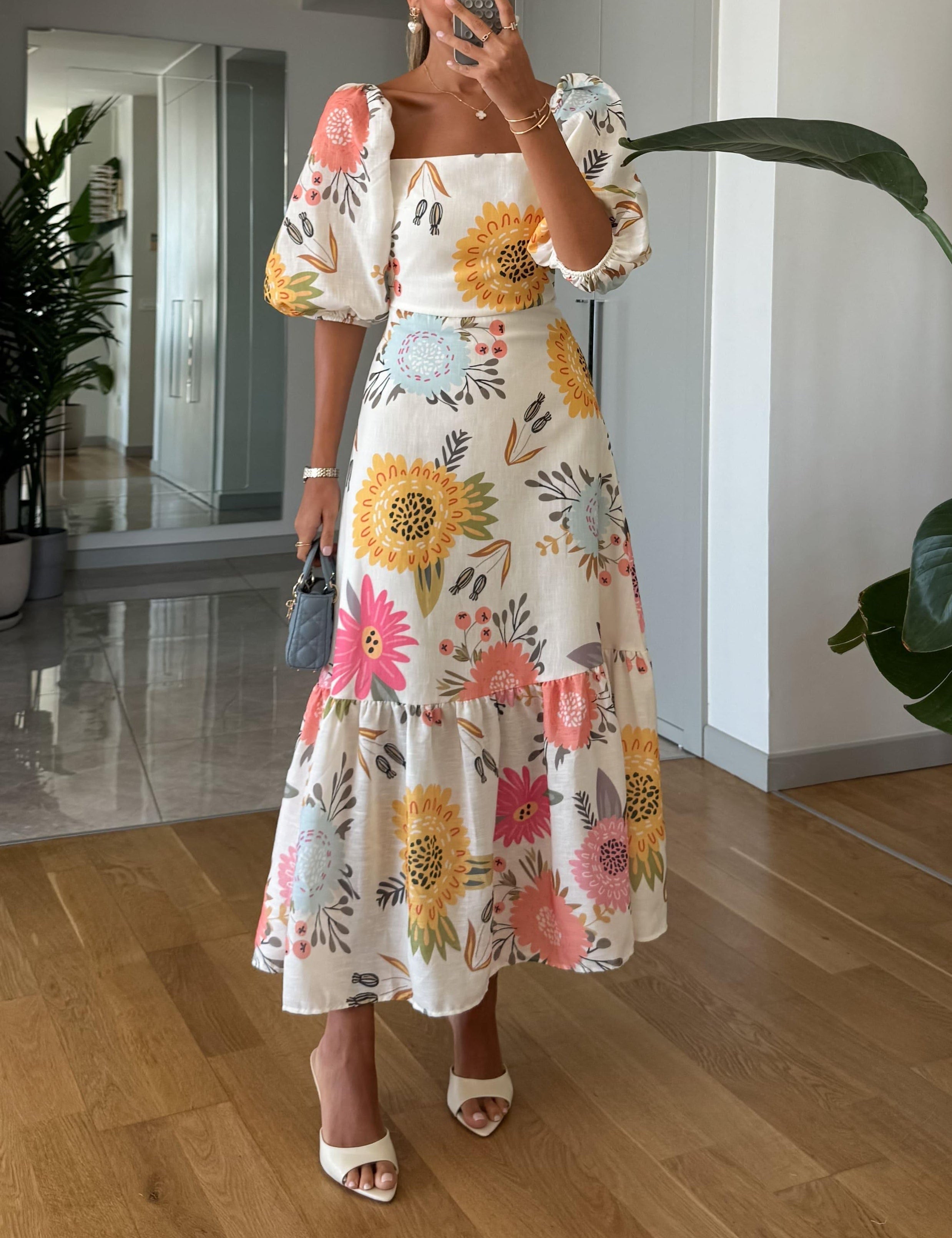 Isla | Floral Midi Dress