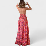 Rachel | Floral Halter Maxi Dress