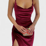 Amelia | Velvet Dress with Slit