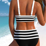 Isla | High Waist Striped Bikini