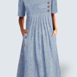 Emily | Striped Summer Midi Dress