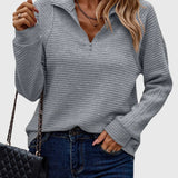 Natasha | Elegant Half Zip Sweater