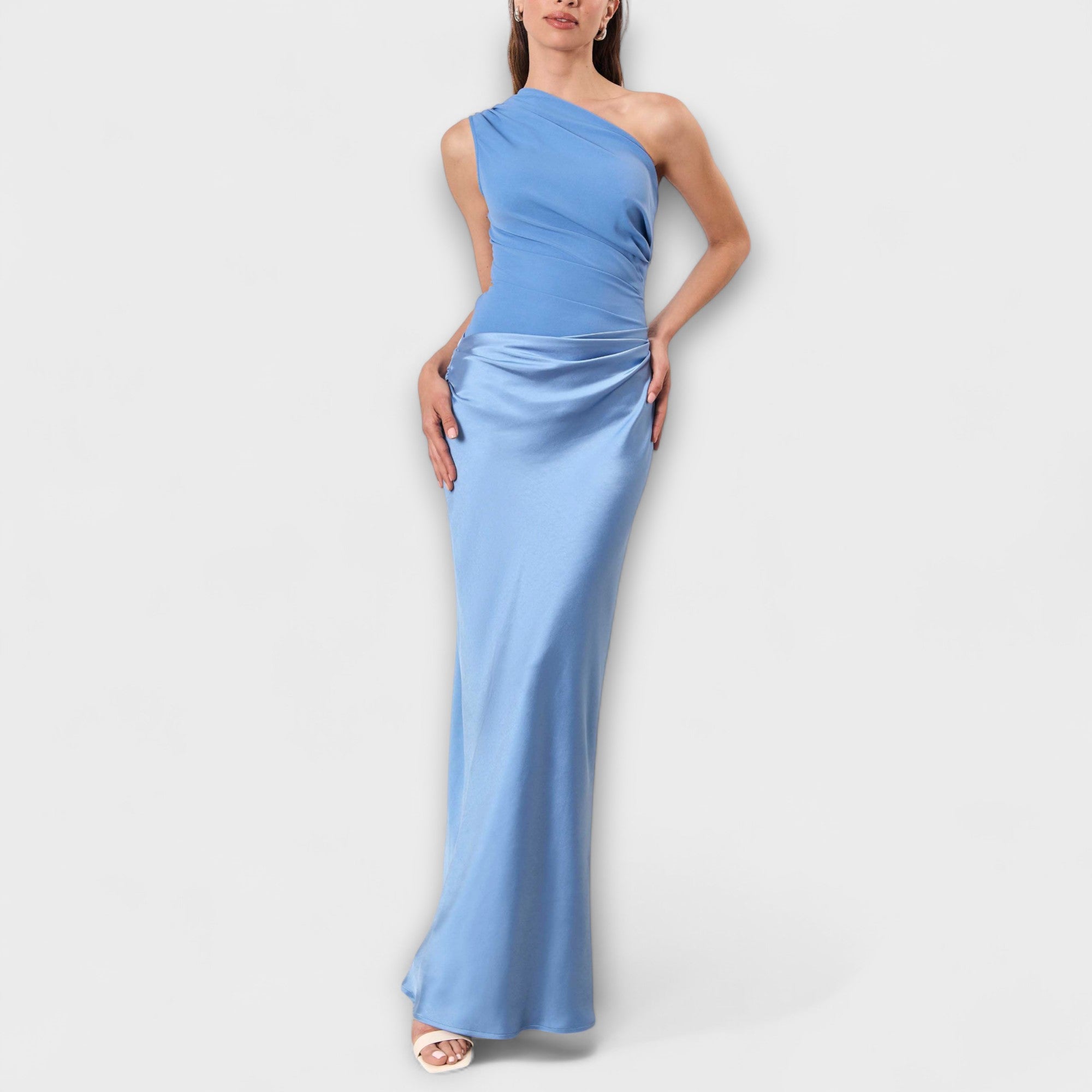 Ava | Asymmetrical Satin Dress