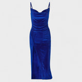 Amelia | Velvet Dress with Slit