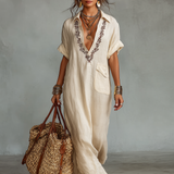 Amelia | Embroidered Shirt Dress