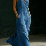 Rachel | Long Denim Button Front Dress