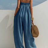 Chloe | Denim Wide Leg Jumpsuit