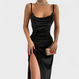 Amelia | Velvet Dress with Slit