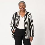Ava | Geometric Print Quilted Jacket