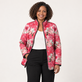 Ella | Pink Floral Quilted Jacket