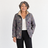 Evelyn | Floral Print Quilted Jacket