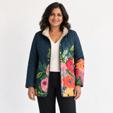 Emma | Painted Floral Quilted Jacket