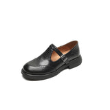 Amelia | Elegant Leather Mary Jane Flats