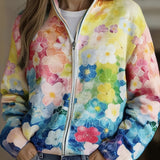 Jasmine | Watercolour Floral Knit Cardigan