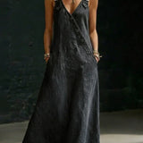 Rachel | Long Denim Button Front Dress