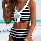Isla | High Waist Striped Bikini