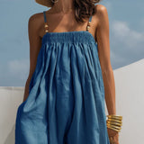 Chloe | Denim Wide Leg Jumpsuit