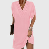 Hilary | Draped V-Neck Dress