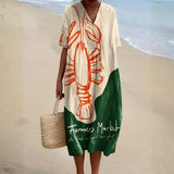 Rachel | Lobster Print Dress