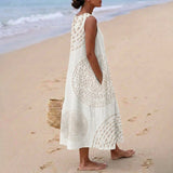 Rachel | Textured Sleeveless Maxi Dress