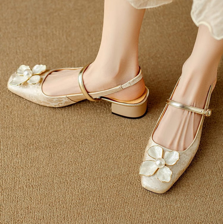 Rachel | Vintage Block Heel Pumps