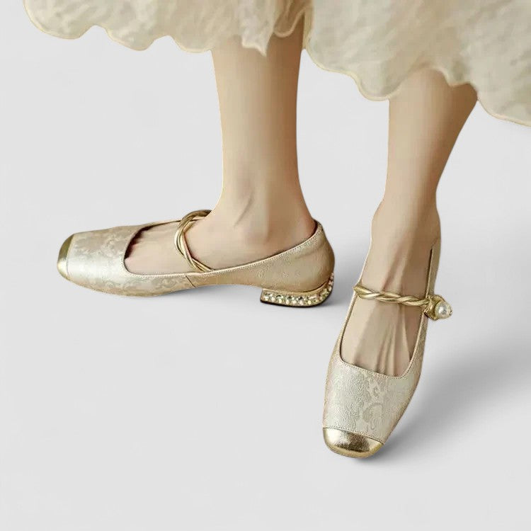 Amelia | Pearl Strap Mary Janes