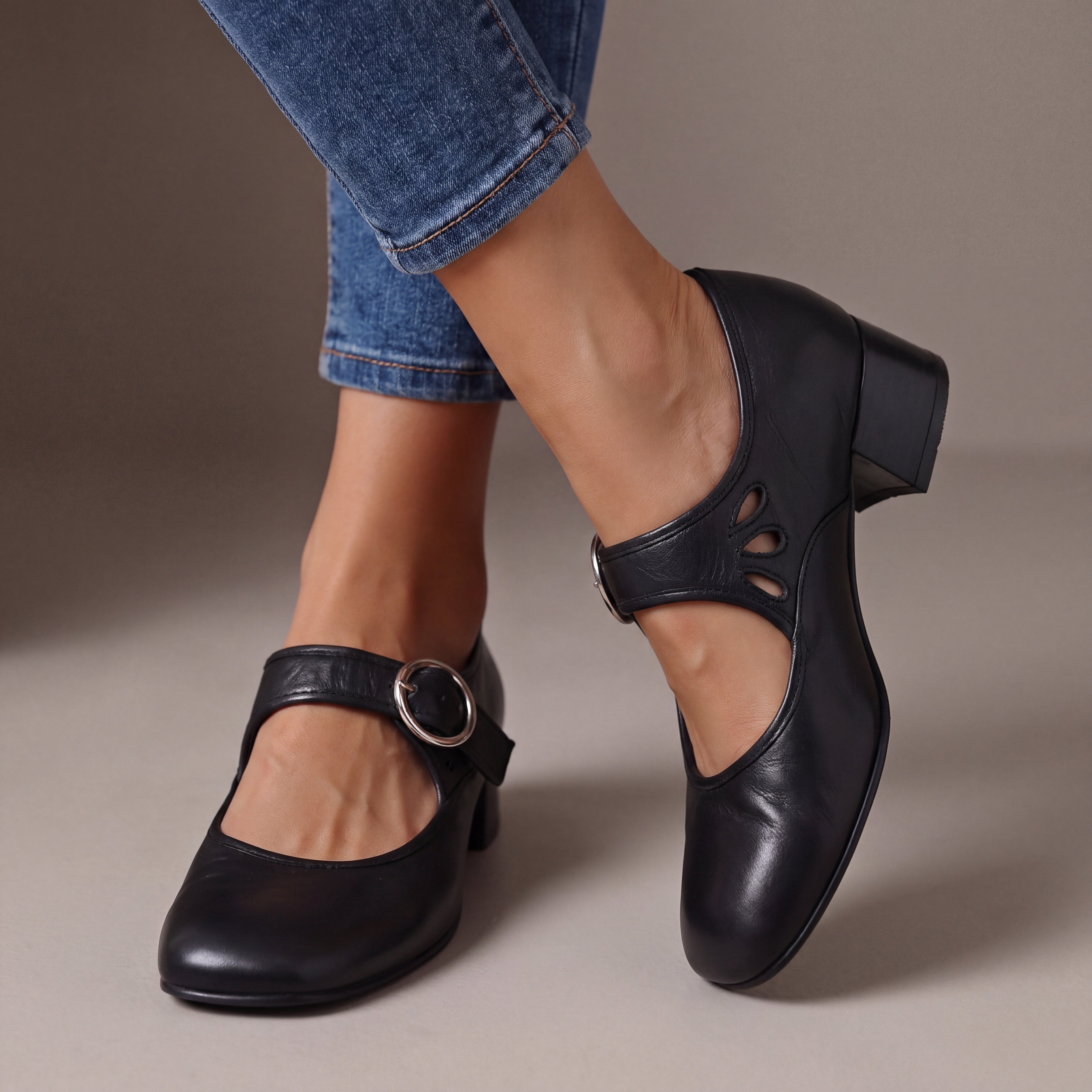 Claire | Leather Comfort Mary Janes