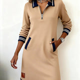 Emma | Chic Long Sleeve Cotton Dress