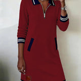 Emma | Chic Long Sleeve Cotton Dress