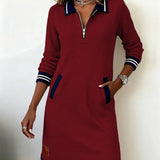 Emma | Chic Long Sleeve Cotton Dress
