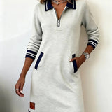 Emma | Chic Long Sleeve Cotton Dress