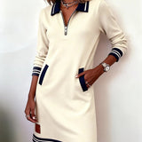 Emma | Chic Long Sleeve Cotton Dress