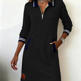 Emma | Chic Long Sleeve Cotton Dress