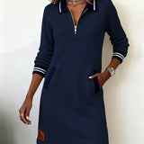 Emma | Chic Long Sleeve Cotton Dress