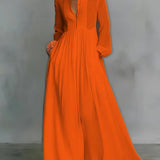 Ava | Flowing Button-Front Maxi Dress